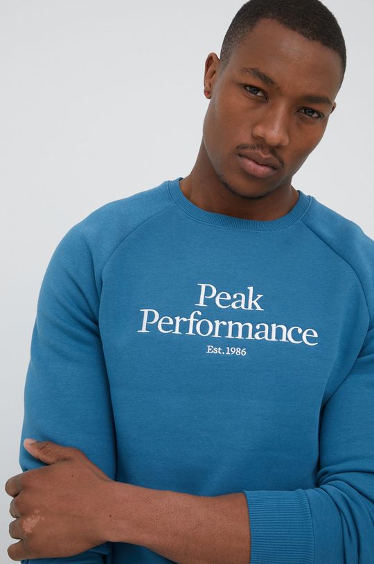 modrá Mikina Peak Performance Pánský