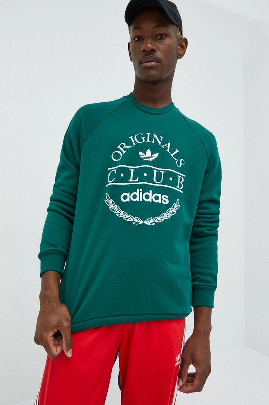 τιρκουάζ Βαμβακερή μπλούζα adidas Originals Ανδρικά