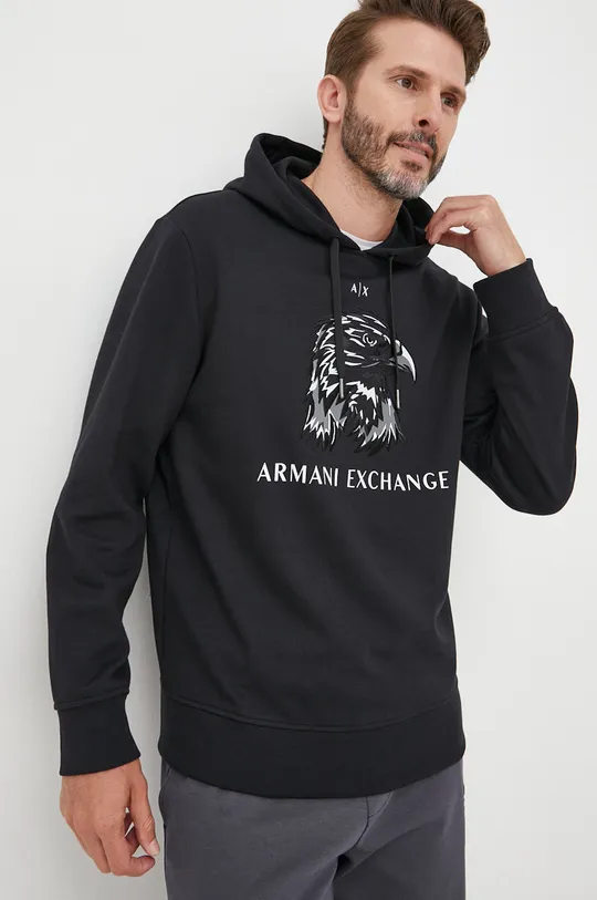 Armani Exchange bluza 3LZMAQ.ZJ5UZ Materiał zasadniczy: 57 % Poliester, 43 % Bawełna, Ściągacz: 58 % Bawełna, 40 % Poliester, 2 % Elastan