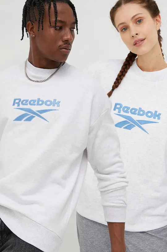 γκρί Βαμβακερή μπλούζα Reebok Classic Unisex