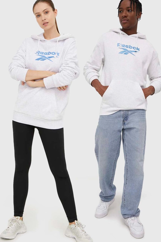 γκρί Βαμβακερή μπλούζα Reebok Classic Unisex