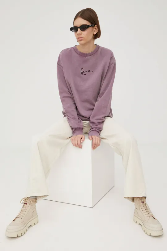 Karl Kani bombažni pulover vijolična