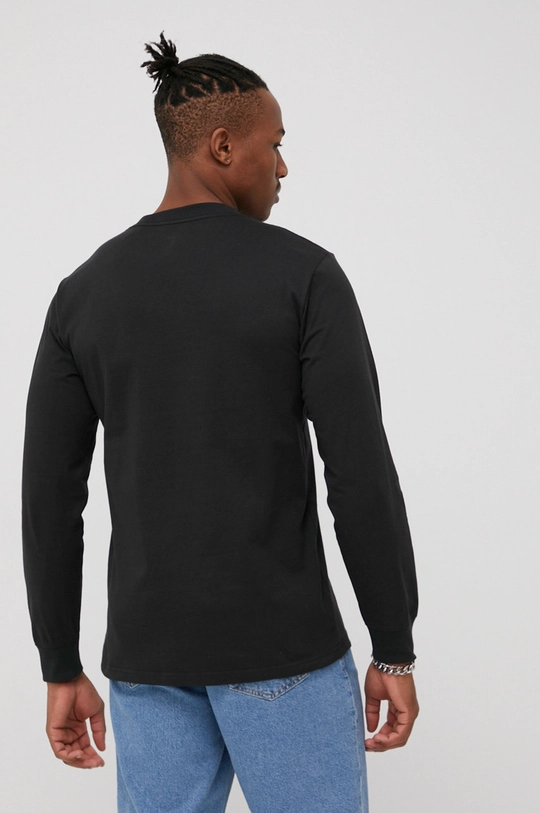 black Converse cotton longsleeve top