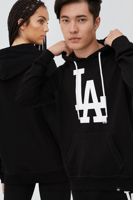 μαύρο Μπλούζα 47brand Mlb Los Angeles Dodgers Unisex