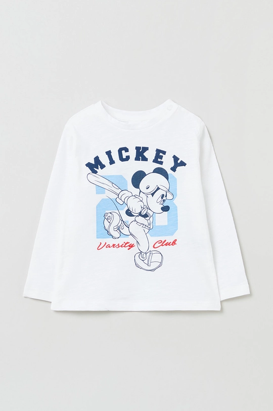 bela Bombažen otroški longsleeve OVS X Disney Fantovski