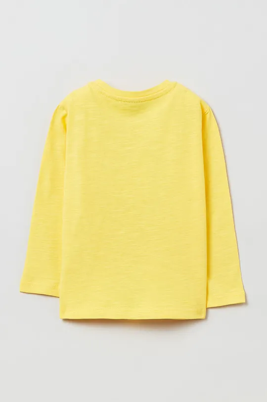 Detská bavlnená košeľa s dlhým rukávom OVS žltá