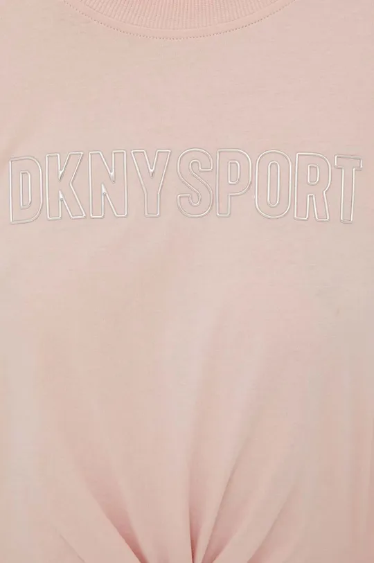 Βαμβακερή μπλούζα με μακριά μανίκια DKNY Γυναικεία