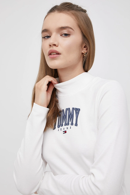 biały Tommy Jeans Longsleeve DW0DW12112.PPYY Damski