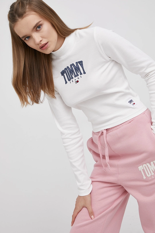 bijela Majica dugih rukava Tommy Jeans