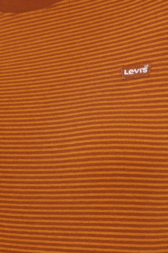 oranžová Bavlnené tričko s dlhým rukávom Levi's