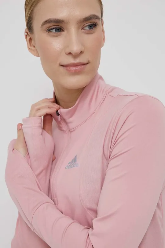 ροζ Μακρυμάνικο μπλουζάκι για τρέξιμο adidas Performance