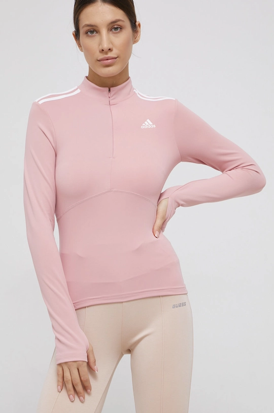 adidas Performance longsleeve sportowy QUARTERZIP HG8508 Damski