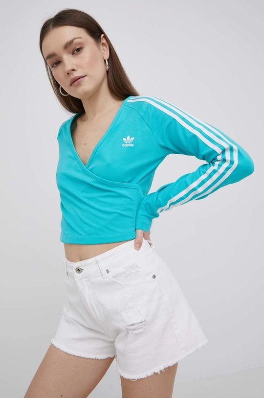 бірюзовий Лонгслів adidas Originals Adicolor HE4958 Жіночий