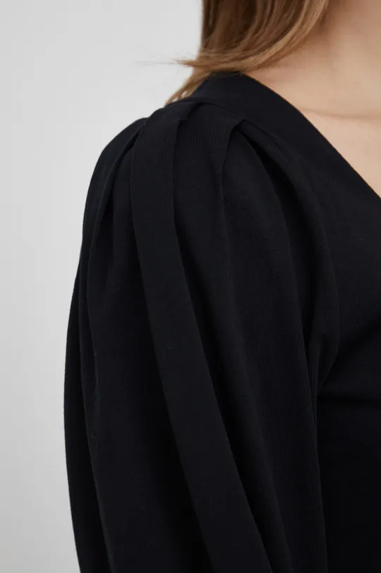 Βαμβακερή μπλούζα με μακριά μανίκια Sisley Γυναικεία
