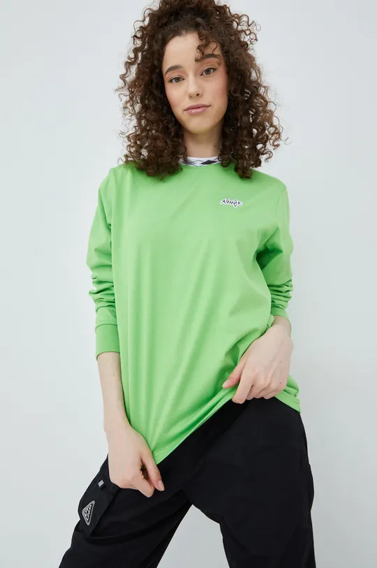 πράσινο Βαμβακερή μπλούζα με μακριά μανίκια HUF Γυναικεία