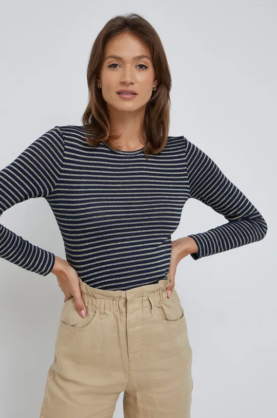 Majica dugih rukava Lauren Ralph Lauren mornarsko plava