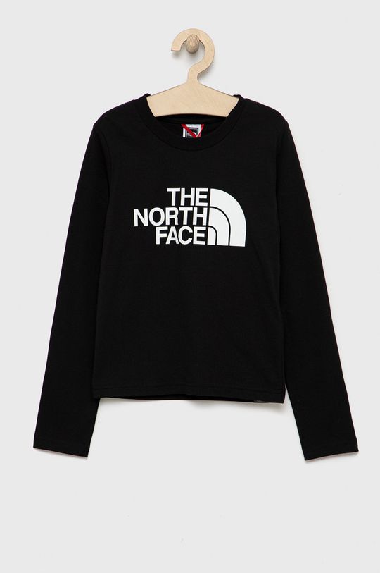 černá Dětská bavlněná košile s dlouhým rukávem The North Face Dětský