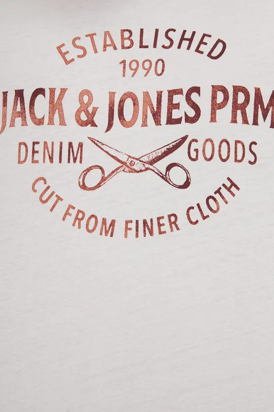 Bavlnené tričko s dlhým rukávom Premium by Jack&Jones biela