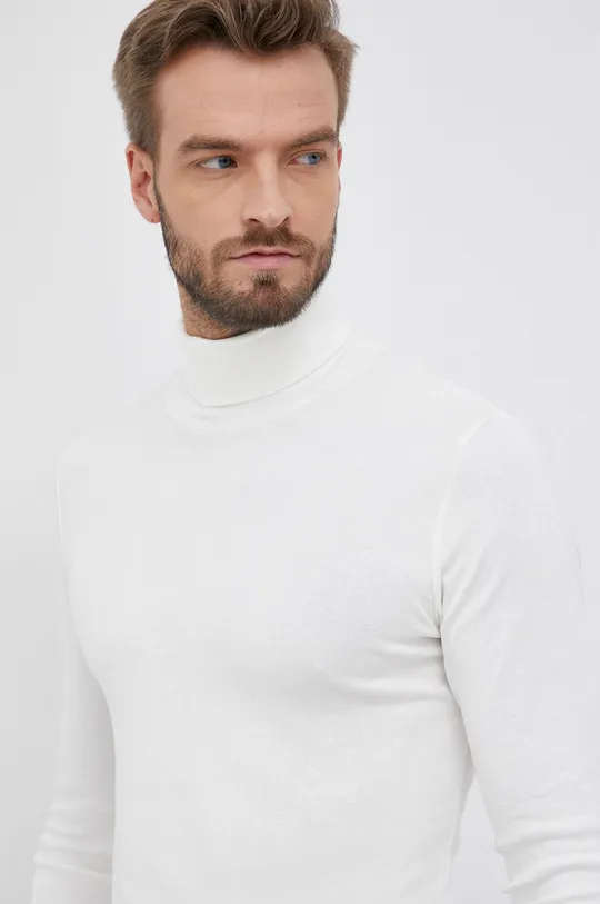 λευκό Βαμβακερό πουκάμισο με μακριά μανίκια Marc O'Polo Ανδρικά