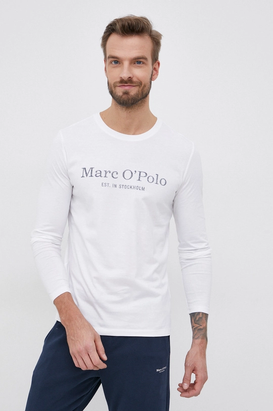 biały Marc O'Polo Longsleeve bawełniany Męski