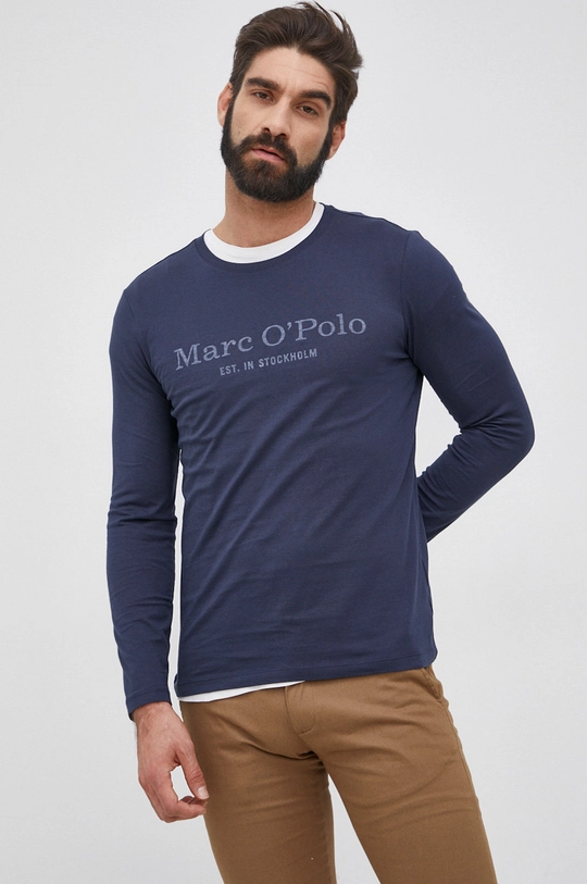 granatowy Marc O'Polo Longsleeve bawełniany Męski