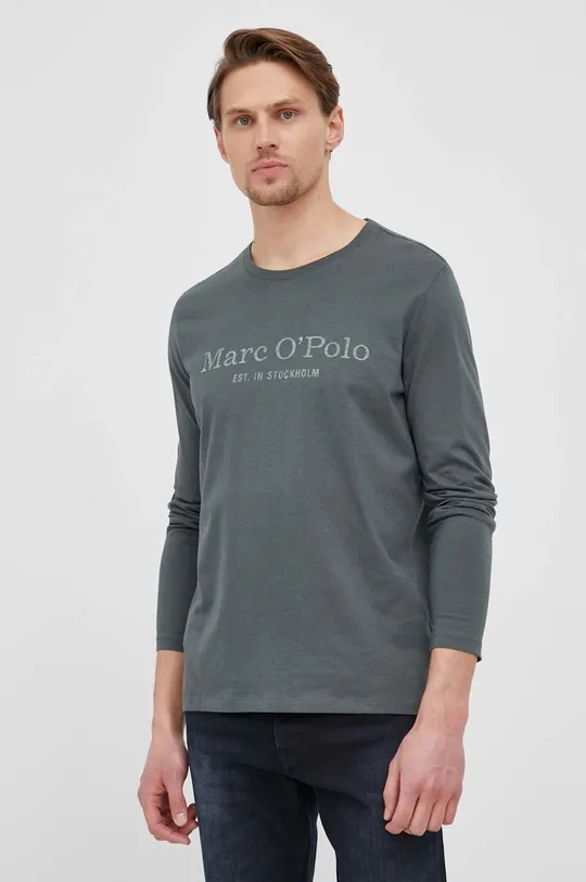 πράσινο Βαμβακερή μπλούζα με μακριά μανίκια Marc O'Polo Ανδρικά