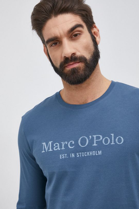 stalowy niebieski Marc O'Polo Longsleeve bawełniany