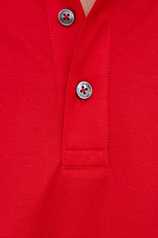 κόκκινο Boss - Βαμβακερό πουκάμισο με μακριά μανίκια