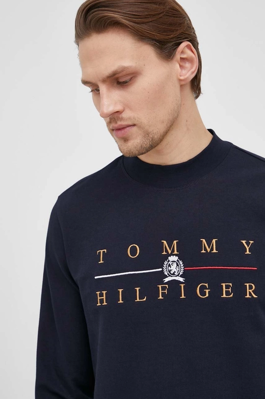 Bavlnené tričko s dlhým rukávom Tommy Hilfiger Pánsky