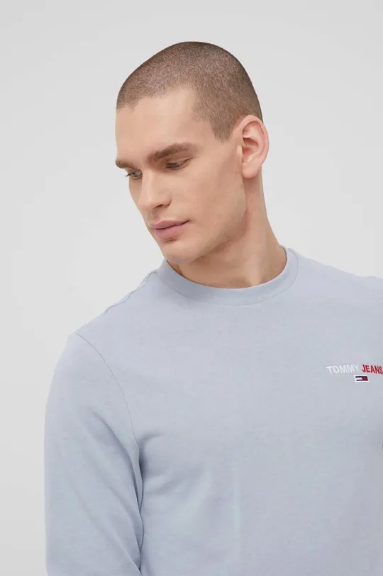 modrá Tričko s dlhým rukávom Tommy Jeans