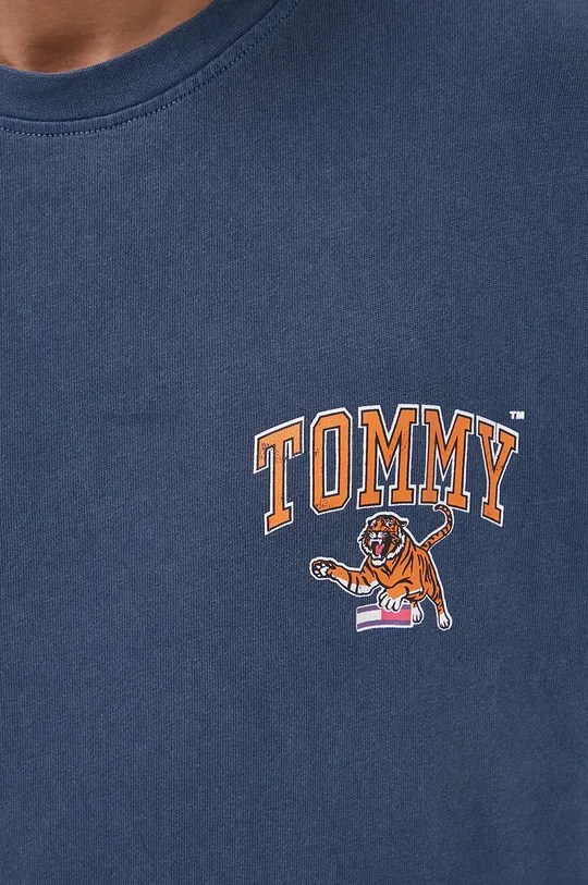 Bavlnené tričko s dlhým rukávom Tommy Jeans Pánsky