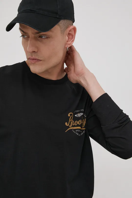 μαύρο Βαμβακερό πουκάμισο με μακριά μανίκια Produkt by Jack & Jones