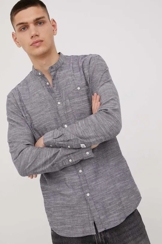 tmavomodrá Bavlnená košeľa Tom Tailor