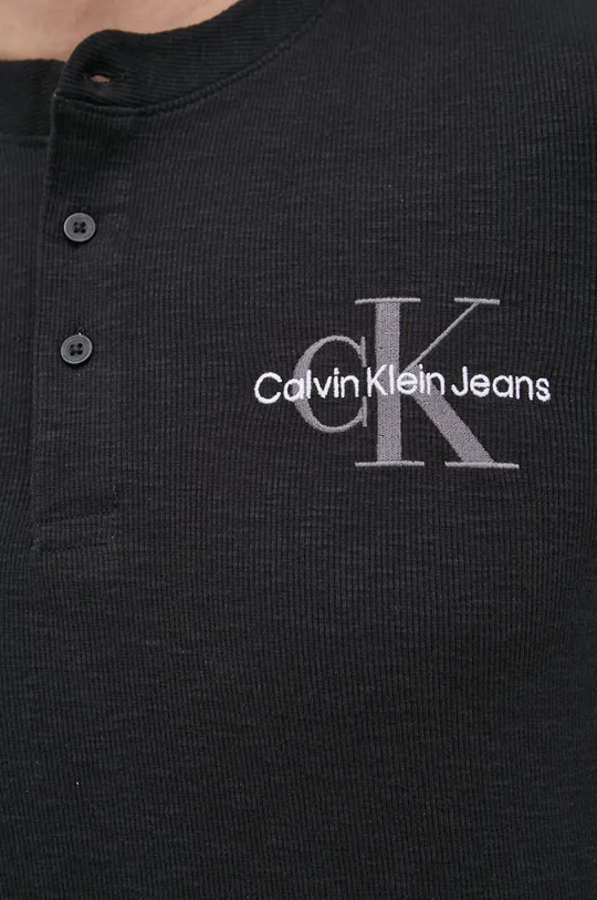 čierna Tričko s dlhým rukávom Calvin Klein Jeans