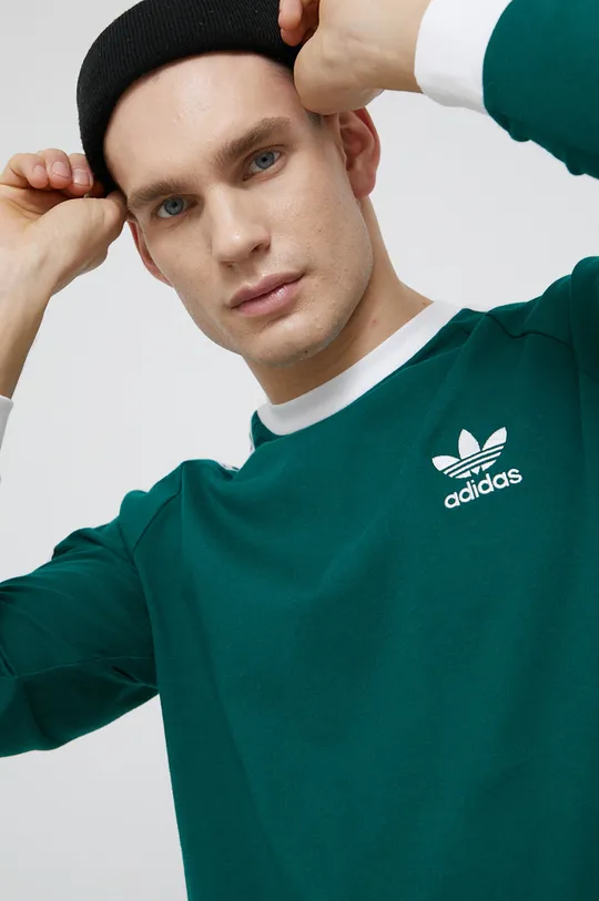 Βαμβακερό πουκάμισο με μακριά μανίκια adidas Originals Adicolor Ανδρικά