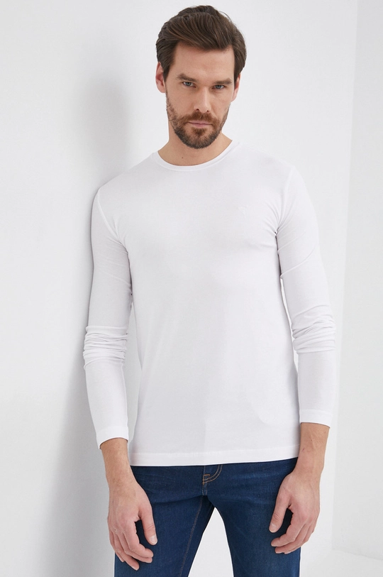 biały Trussardi Longsleeve Męski