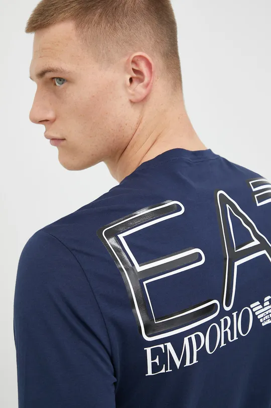 Βαμβακερή μπλούζα με μακριά μανίκια EA7 Emporio Armani Ανδρικά