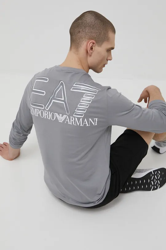 Bavlnené tričko s dlhým rukávom EA7 Emporio Armani  100% Bavlna