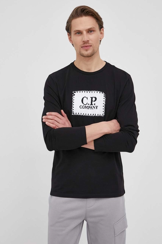 czarny C.P. Company longsleeve bawełniany Męski