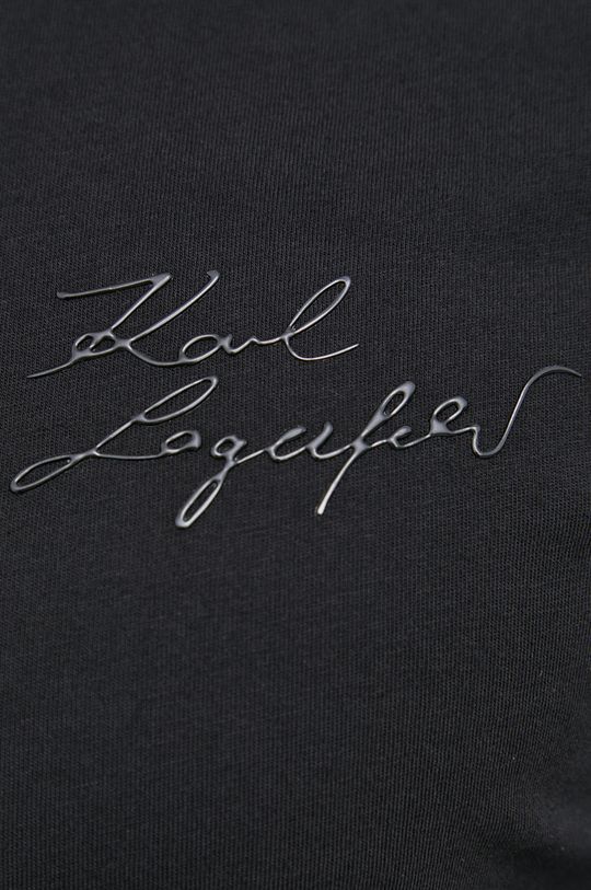 Bavlnené tričko s dlhým rukávom Karl Lagerfeld Pánsky