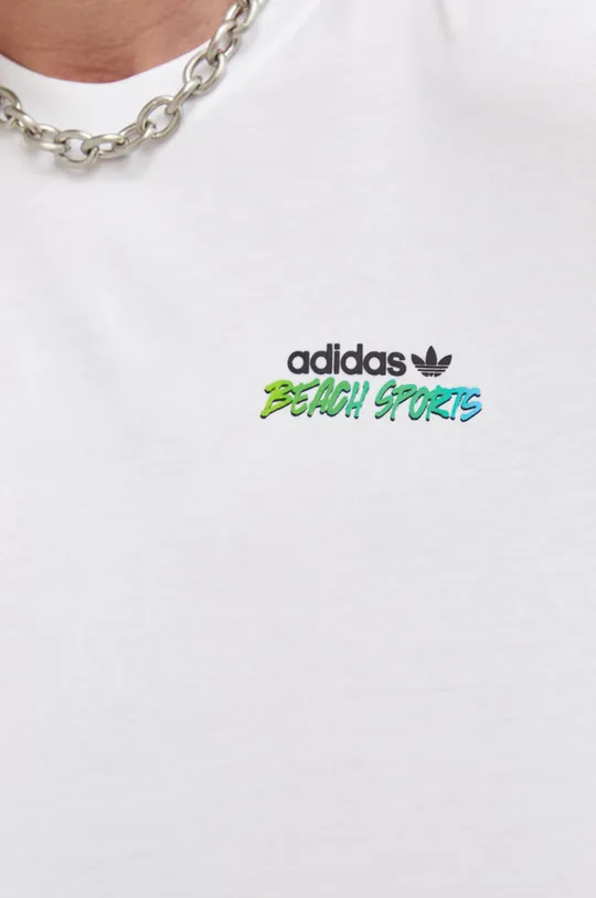 bijela Pamučna majica dugih rukava adidas Originals