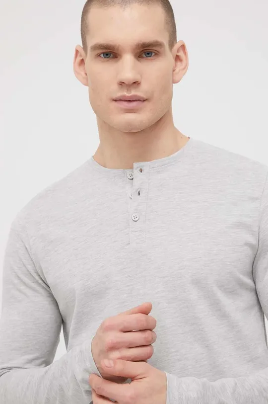 sivá Tričko s dlhým rukávom Solid Pánsky