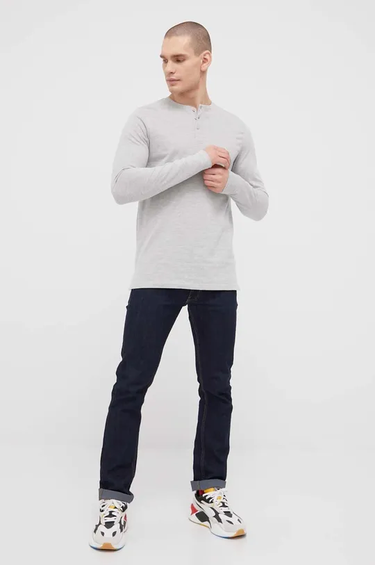 Tričko s dlhým rukávom Solid sivá