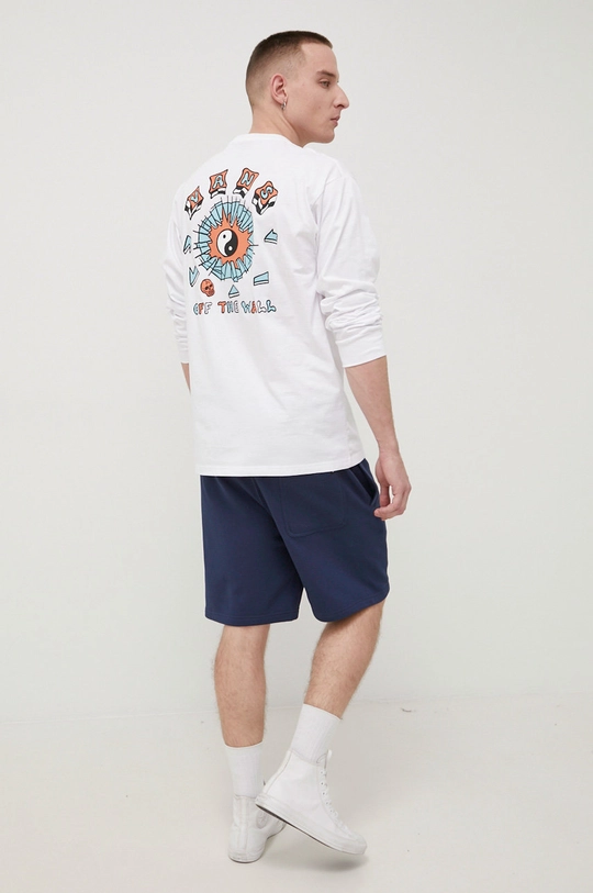 Vans cotton longsleeve top white