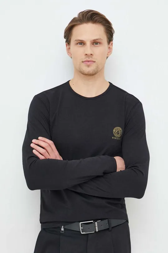 črna Majica z dolgimi rokavi Versace Moški