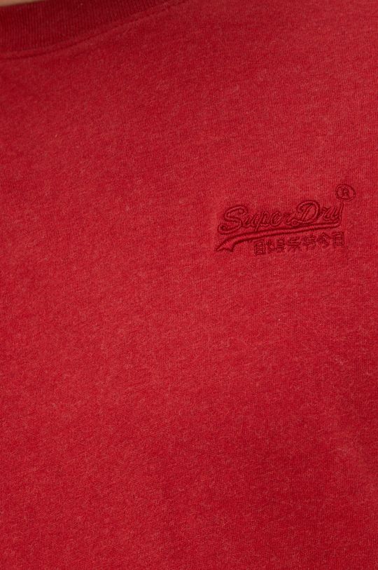 červená Bavlněné tričko s dlouhým rukávem Superdry