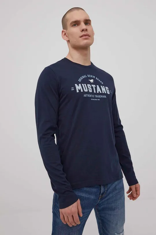 Bavlnené tričko s dlhým rukávom Mustang  100% Bavlna
