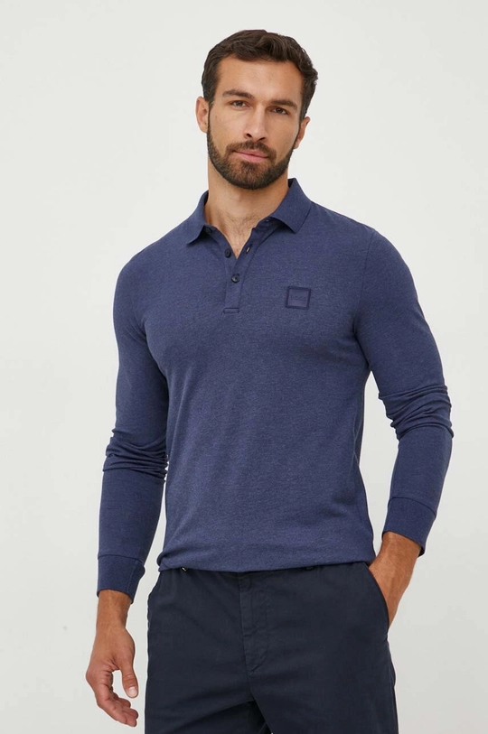 σκούρο μπλε Longsleeve BOSS BOSS CASUAL Ανδρικά