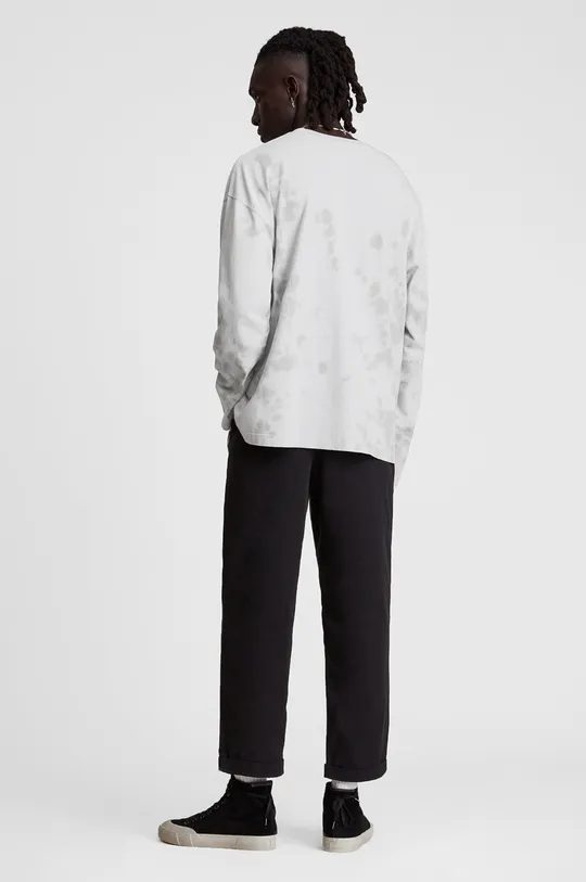 γκρί AllSaints - Βαμβακερό πουκάμισο με μακριά μανίκια