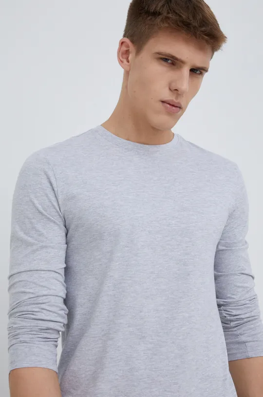 sivá Bavlnené tričko s dlhým rukávom Outhorn Pánsky